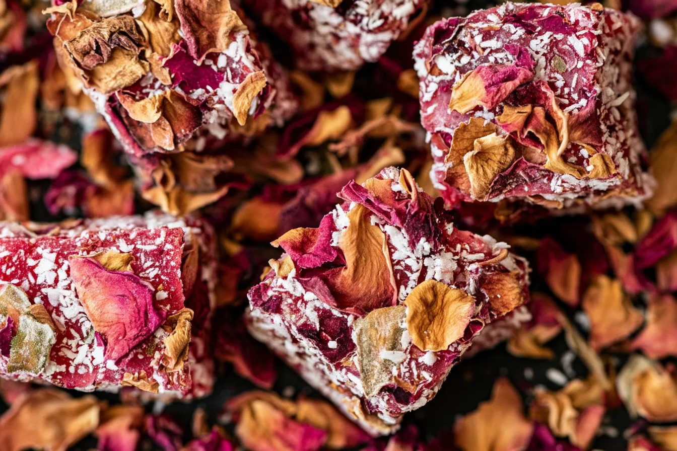 Turkish Delight mit Rosenblüten